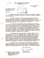 Letter to Milam from FCC 1960-07-13
